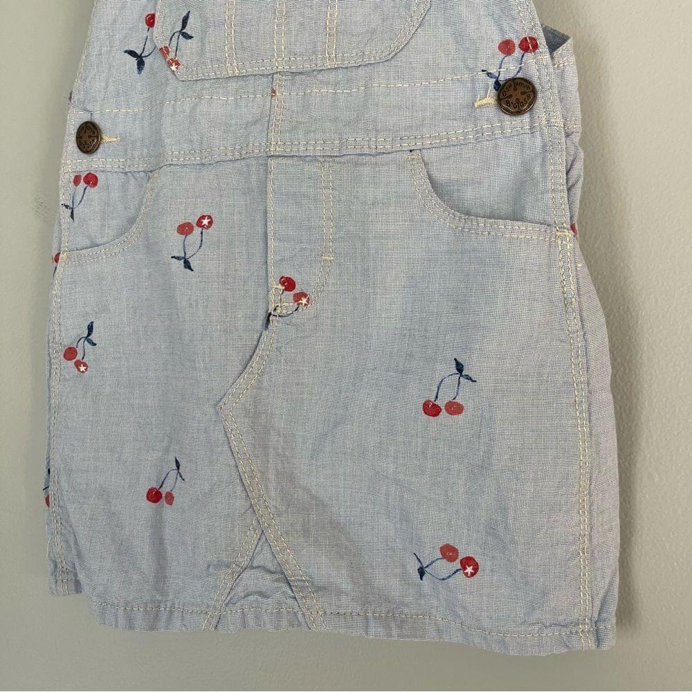 Baby OshKosh B'Gosh Girl's Denim Cherry Overall Dress Size 3T - Picture 4 of 10